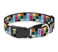 Cuello Grande de 45 a 81 cm con diseño de Perro Martingale de Buckle-Down Checker, Color Pastel Brillante