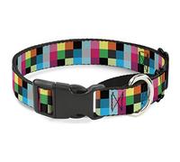 Cuello Grande para Perro con Cierre de Hebilla, Color Pastel Brillante y Martingal, 3,8 cm de Ancho