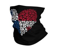 Cuello Pañuelo Bandera De Panamá Y Corazón De Rosa Cómodo Cuello Bufanda Unisexo Bandana para Deportes Correr Mujer
