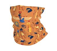 Cuello Pañuelo Dioses Y Símbolos Egipcios del Antiguo Egipto Vintage Protección Solar Calentador De Cuello Antideslizante Bandana para Deportes Mujer Caza