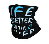 Cuello Pañuelo La Vida Es Mejor En El Río 2 Protección UV Calentador De Cuello Impreso Bufanda Facial para Hombre Cámping Mujer