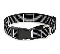 Cuello para Guitarra con Hebilla en Color Blanco y Negro, Collar para Perro Martingale, 3,8 cm de Ancho, 45,72 cm de Cuello, Grande.