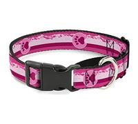 Cuello para Perro Colorado Pain con montañas Martingale de Buckle-Down, Rosas, 2,54 cm de Ancho, Cuello Mediano de 27,94 cm