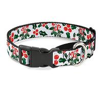 Cuello pequeño con Hebilla de Hueco & Mistletoe Martingale para Perro, 3,8 cm de Ancho, para Cuello de 33 a 46 cm