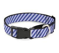Cuello pequeño con Hebilla de Rayas diagonales Pastel Blues Martingale para Perro, 3,8 cm de Ancho