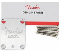 Cuello Plana Fender 0991445100-4 Tornillos -corona - Simulación Cromo - Guitarra