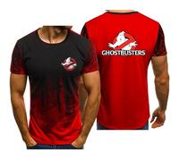 Cuello Redondo Camisetas Manga Corta Hombre Retro 80s Movie Fan, Camisetas de Manga Corta Atlético, Ropa Secado Rápido Respirable para Running, Atléticas(Red,XL)