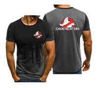 Cuello Redondo Camisetas Manga Corta Hombre Retro 80s Movie Fan, Camisetas de Manga Corta Atlético, Ropa Secado Rápido Respirable para Running, Atléticas(Gray,XL)