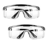 CUEMOON 2 gafas de seguridad para el trabajo, con patillas ajustables, gafas de seguridad para el trabajo, color negro, para laboratorio, taller y actividades, juego
