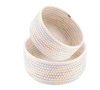 CUEMOON Cestas de almacenamiento de cuerda trenzada, 2 cestas para cambiadores y baño, multifunción para habitación infantil y salón