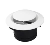 CUEMOON Cubierta para conductos de ventilación, 4 tamaños de difusor de techo, válvula de suministro de escape, toma de aire anemostado, cubierta para tubo de ventilación, 100 mm