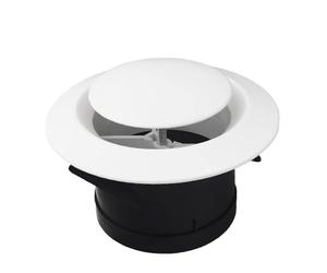 CUEMOON Cubierta para conductos de ventilación, 4 tamaños de difusor de techo, válvula de suministro de escape, toma de aire anemostado, cubierta para tubo de ventilación, 100 mm