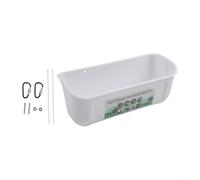 Cuenca colgante de alimentación de pollos para operaciones agrícolas eficientes para patos y gansos (blanco)