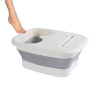 Cuenca de : bañera de remojo, cubo plegable con diseño de masaje inferior | Bañera de terapia de pie de spa, contenedor de remojo plegable, lavabo de recuperación de baño, cubo
