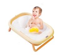 Cuenca de lavado plegable para bebés, bañera de lavado plegable | Cartoon Silicone Bath Net | Suministro de bebés Herramienta sensible a la temperatura de aislamiento de calor de doble capa para niños