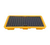 Cuenca de plástico industrial apilable a prueba de fugas para fábricas, plataforma de contención de derrames de alta capacidad, bandeja de catcent