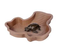 Cuenca para Tortugas | Tortugas de Agua para bañera - Cuenco con rampa, Accesorio para terrario, Plataforma Solar, decoración de Acuario, Cuenco para Anfibios