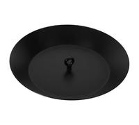 Cuenco Anclaje Cadena Lluvia Exterior, Aleación Aluminio Negro Redondo | Fijación Fácil y Ajuste Rápido, Punto Estable para Patio, Césped y Jardines