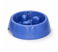 Cuenco Anti Glotón para Mascotas, Azul, 21cm, Comedero Lento para Perros y Gatos. Si tu Mascota es un buchón aquí Tienes la solución