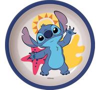 Cuenco infantil reutilizable bicolor con base antideslizante de Stitch