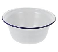 Cuenco antiguo de esmalte for mezclar - Cuenco for cereales esmaltado blanco de 20 cm for pasta, ramen y pho - Apto for microondas y lavavajillas