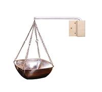 Cuenco aromático para sauna, sauna, acero inoxidable, cuenco para sauna, cuenco para sauna, cuenco de aroma montado en la pared, cuenco con placa de madera y cadena, accesorios para sauna, spa, sauna,