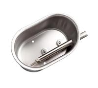 Cuenco automático para cerdos, dispensador de agua de ganado de acero inoxidable resistente para cerdos, lechones y cerdos, canal de agua duradero para animales, fácil de instalar (mediano)