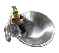 Cuenco automático para ganado al aire libre, fuente de agua de acero inoxidable con válvula de latón para vacas, cerdos, caballos y ovejas