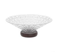 Cuenco blanco para frutas y verduras | Elegante bandeja de plástico para servir aperitivos, mesa de café | Organizador redondo de cocina para decoración de fiesta en el hogar, oficina (1850)