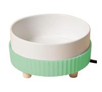 Cuenco calentado para Perros, Cuenco de Agua calentado para Gatos, 350 ml, cerámica para Perros, 25-30 °C, Temperatura Constante, dispensadores de Agua para Gatos para Invierno