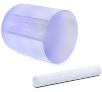 Cuenco cantor de cristal, Cuenco tibetano de cuarzo, mazo gamuza for baño con sonido, junta tórica 6-8 pulgadas(440Hz,6 inch E Note)