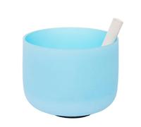 Cuenco Cantor de cristal ligeramente esmerilado, cuenco de sonido de chakra pulido a mano, instrumento de curación de sonido, regalo for meditación de yoga Zen (Color : Blue 440Hz_10Inch E)