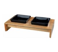 Cuenco Comedero Trixie 24821 Madera Cerámico Negro 0.4 L