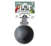Cuenco comedero y Bebedero para Jaula de pajaros Hari Lock & Crock, Gris, 591 ml