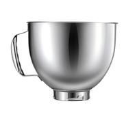 Cuenco Con Cabezal Inclinable, 4,5-5QT, Compatible Con Kitchenaid Artisan 5KSM125 5KSM150 5KSM175 5KSM7580 KSM150 RRK150, Repuestos For Cuencos De Vidrio Cerámico(Stainless steel bowl)