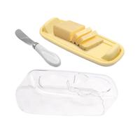 Cuenco con tapa para encimera | Tarro cubierto con tapa - con soporte para cuchillo y lata de almacenamiento de queso transparente para almacenamiento fresco en cocina, hogar y refrigerador