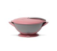 Cuenco con Tapa y Cuchara - Rosa Kiokids
