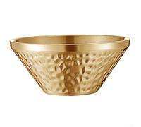 Cuenco de acero con acabado martillado plateado de 15 x 15 cm, recipiente de metal apilable para ensalada de frutas, postres, aperitivos, bodas, fiestas y comidas diarias de cocina (15 cm, acabado