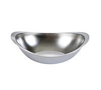 Cuenco de acero inoxidable, elegante cuenco para servir sopas, ensaladas, aperitivos, diseño lujoso para fiestas y ocasiones especiales