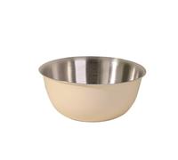 Cuenco de acero inoxidable for ensalada, cuenco for mezclar, cocina doméstica, amasar masa, vajilla for hornear, 3 uds. Para Cocina(Beige,25 * 11.2 * 10.5cm)