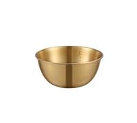 Cuenco de acero inoxidable for ensalada, cuenco for mezclar, cocina doméstica, amasar masa, vajilla for hornear, 3 uds. Para Cocina(Gold,25 * 11.2 * 10.5cm)