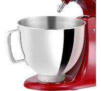 Cuenco de acero inoxidable para Kitchen Aid 4,5 - 5 Quart batidora, accesorio para máquina de helado para mezclar Kitchen Aid, cuenco de acero inoxidable con mango, accesorio Kitchenaid apto para