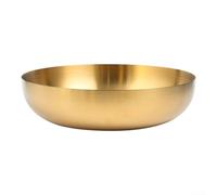 Cuenco de acero inoxidable para ramen, 24 cm, para sopa, cereales dorados, cuencos faciales de doble capa, contenedor de alimentos anticalor para cocina