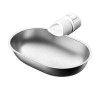 Cuenco de acero inoxidable para sistemas de riego Smart Water Tilt Style, construcción robusta, superficie lisa, apta para soluciones de depósito comunes, accesorio duradero para (plateado, 12,5 x 5