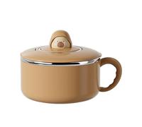 Cuenco De Acero Inoxidable - Vajilla De Gran Capacidad 1200 Ml | Cuenco De Fideos Escurridor Con Tapa Para Sopa De Arroz, Sandwiches De Frutas, Verduras, Dormitorio, Hogar, Lugar De Trabajo Y Otros