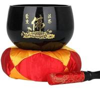 Cuenco de afinación Artesanal, Juego de Cuencos tibetanos martillados a Mano for meditación en Nepal, 9,5-19,5 cm