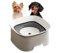 Cuenco de agua a prueba de salpicaduras para perros, cuenco para beber, bebedero lento para perros, adecuado para apartamento, comedor, esquina, tiempo a solas, cocina, sala de estar y casa y hogar