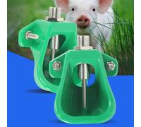 Cuenco de agua automático para ganado de granja, válvula de latón de plástico, sistema de hidratación de ganado, borde curvado, instalación rápida para cabras, cerdos, ovejas, terneros, perros, 110 x