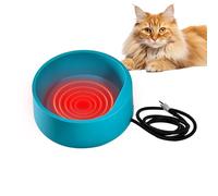 Cuenco de Agua Calefactado para Gatos - Calentador para Bebederos Enchufable - Bebedero Termico para Mascotas - para Exterior Corral Gallinero Caballos Aves Ganado Patio