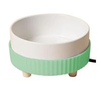 Cuenco de Agua calentado para Gatos 350 ml Cuenco de cerámica calentado para Perros 25-30 °C Temperatura Constante Dispensadores de Agua para Gatos para Invierno Gato Perro Mascota